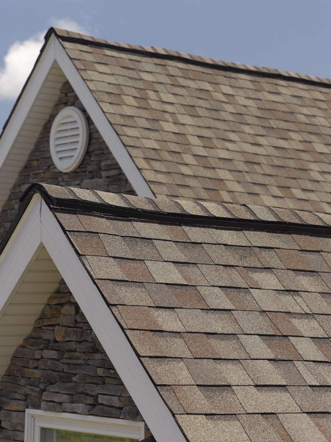 Premium CertainTeed Landmark architectural shingles on a completed AllGood roof